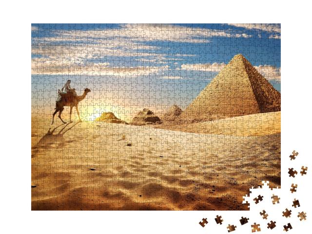 Puzzle de 1000 pièces « Coucher de soleil dans le désert »
