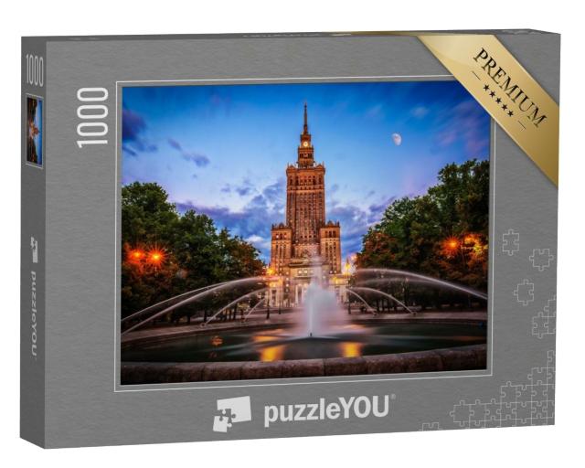 Puzzle de 1000 pièces « Vue sur le Palais de la Culture et des Sciences de Varsovie, Pologne »