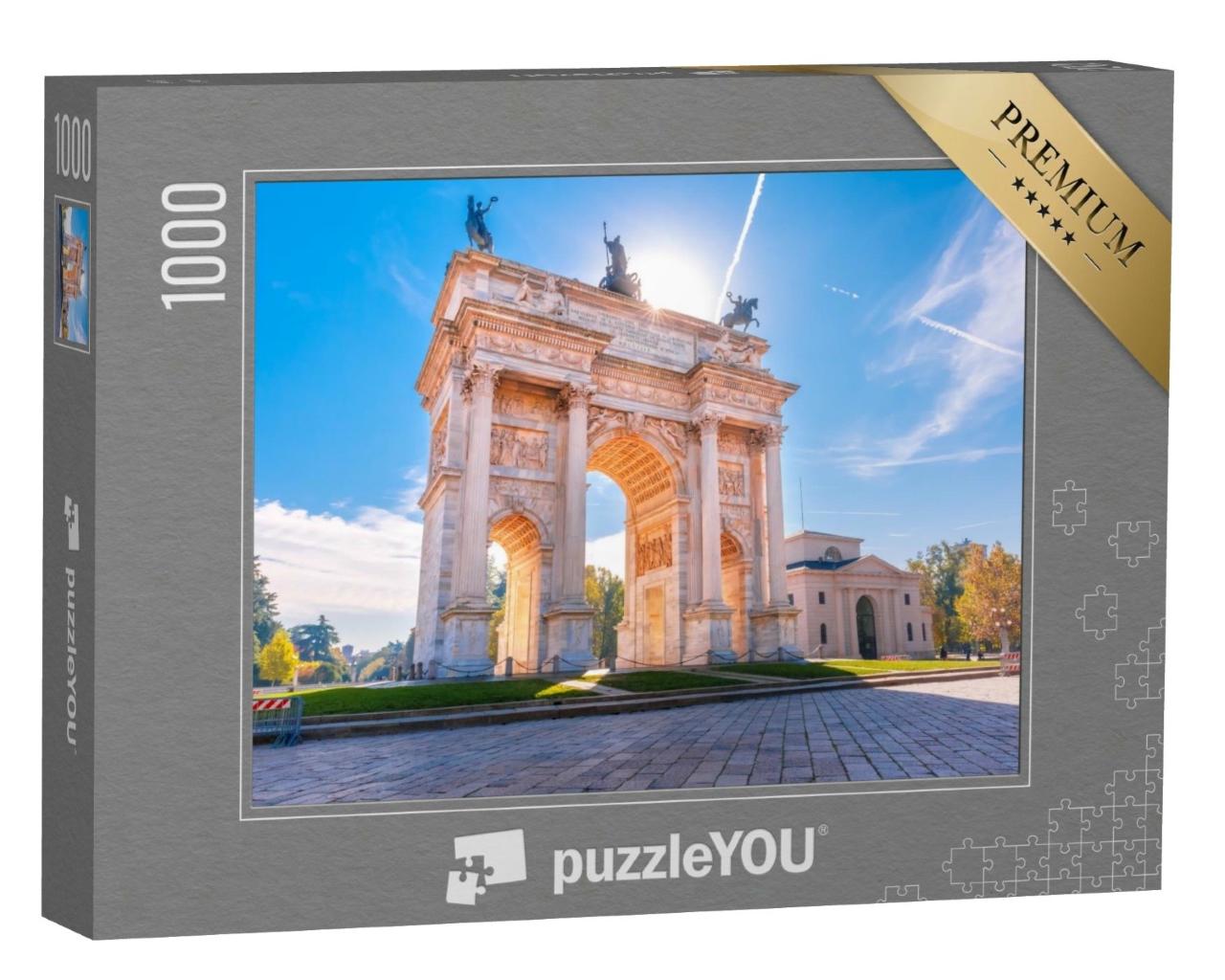Puzzle de 1000 pièces « Arc de la Paix, Arco della Pace, Milan, Italie »