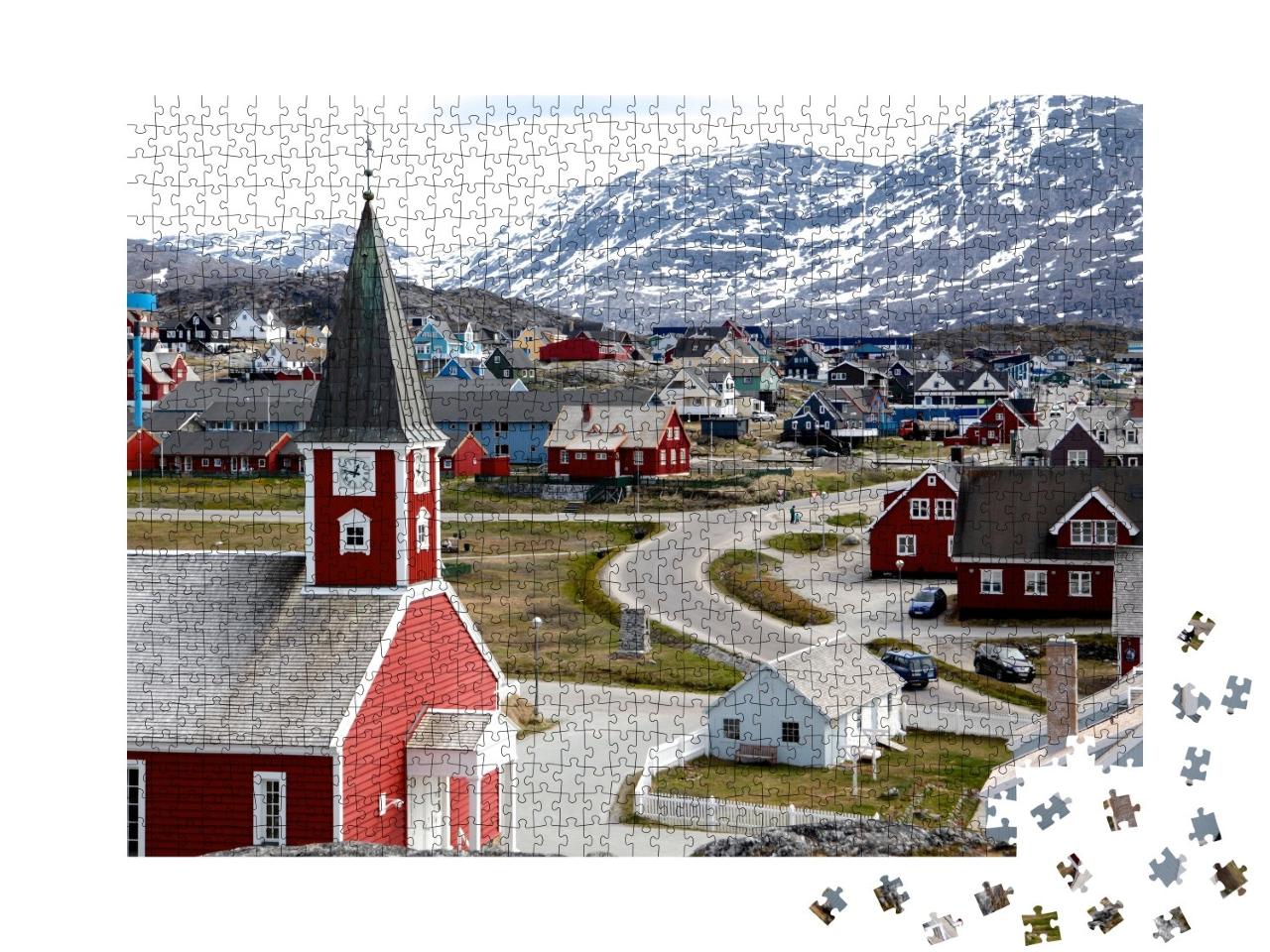 Puzzle de 1000 pièces « Cathédrale de Nuuk dans la capitale du Groenland »