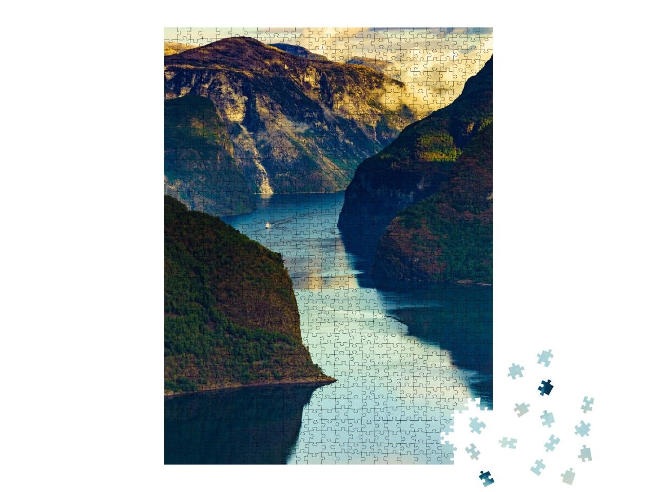 Puzzle de 1000 pièces « Aurlandsfjord en Norvège »