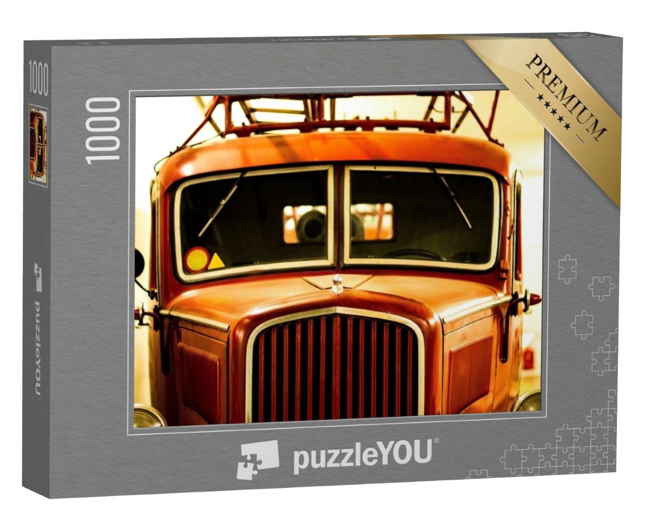 Puzzle de 1000 pièces « Camion de pompier rétro »