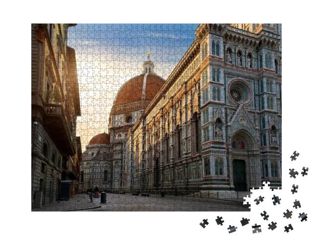 Puzzle de 1000 pièces « Piazza del Duomo et Kathedrale von Santa Maria, Florenz, Italie »