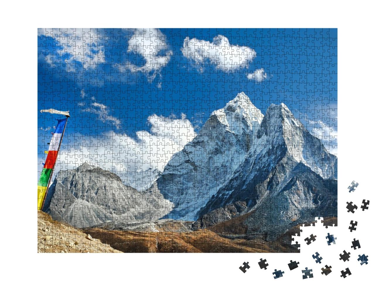 Puzzle de 1000 pièces « Ama Dablam sur le chemin du camp de base de l'Everest, Népal »