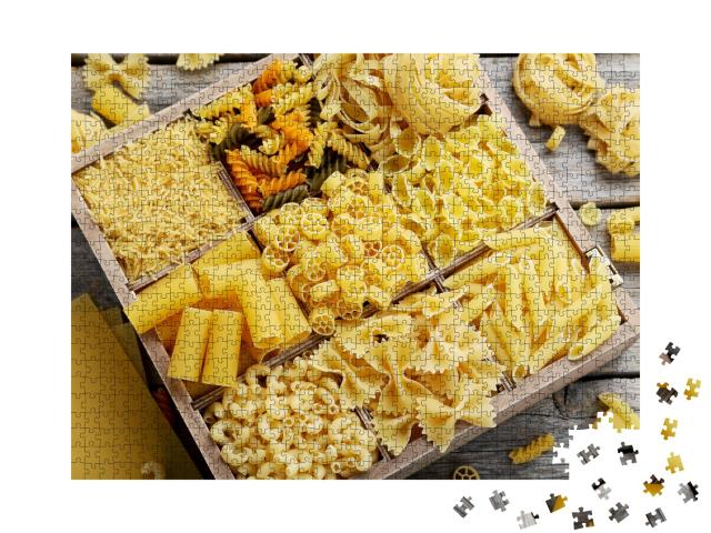 Puzzle de 1000 pièces « Différents types de pâtes »