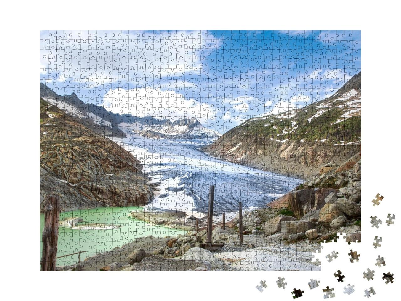 Puzzle de 1000 pièces « Glacier du Rhône dans les Alpes suisses »