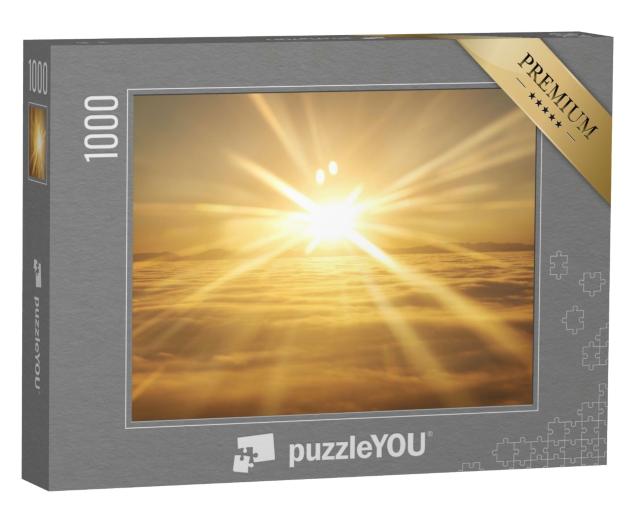 Puzzle de 1000 pièces « Coucher de soleil sur les nuages »
