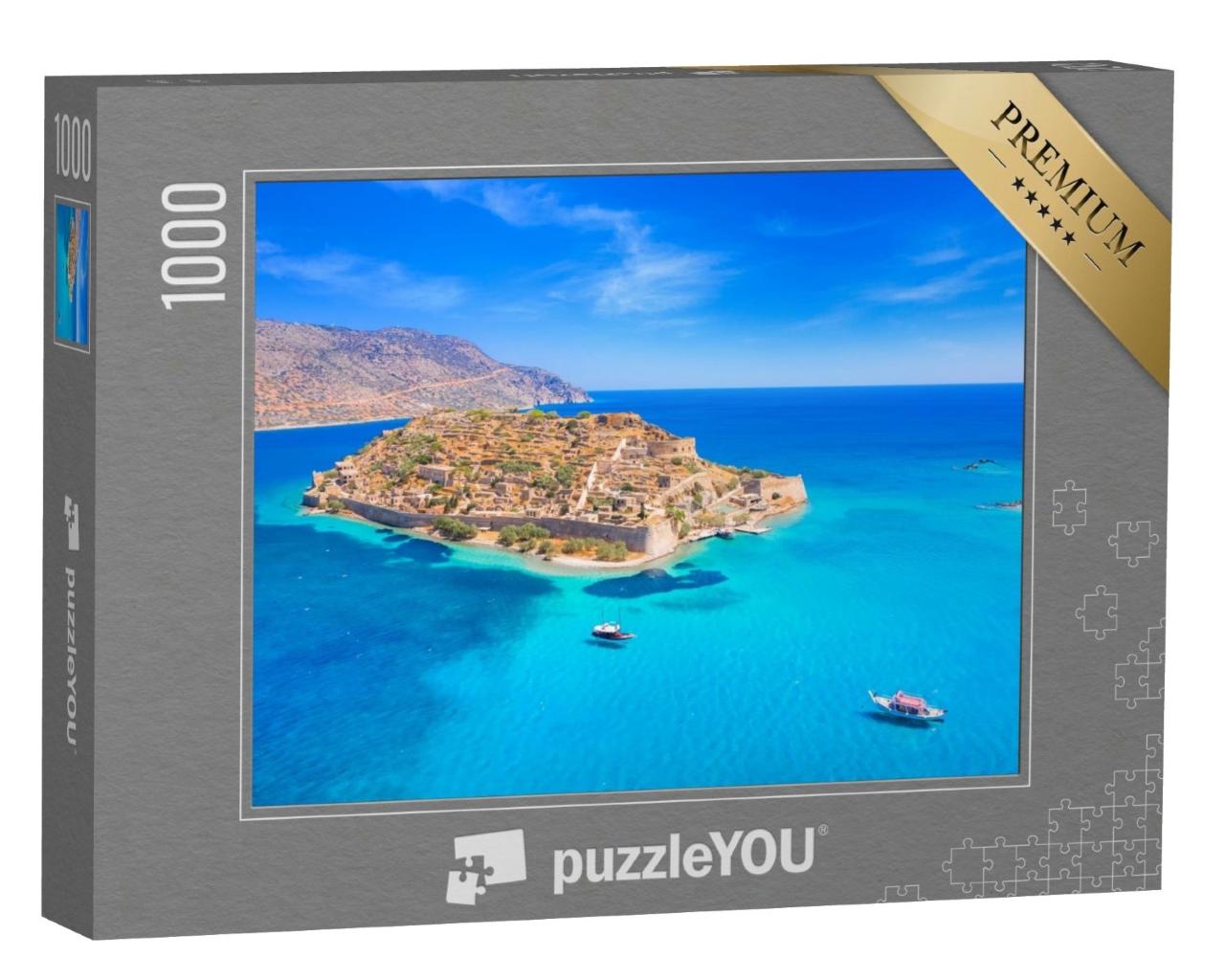Puzzle de 1000 pièces « Île de Spinalonga dans le golfe d'Elounda, Crète »