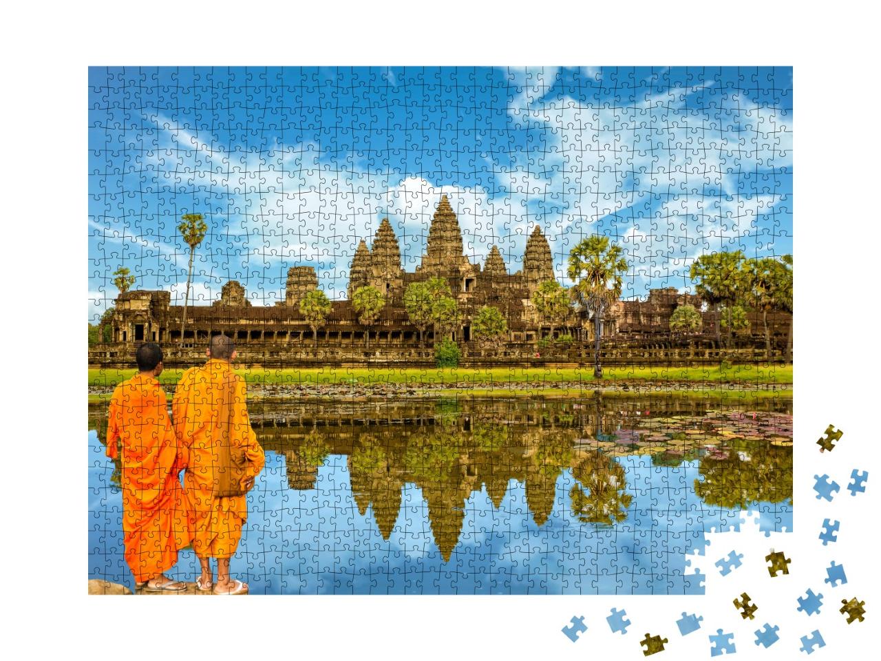 Puzzle de 1000 pièces « Angkor Wat : temple et plus grand monument religieux du monde, Cambodge »