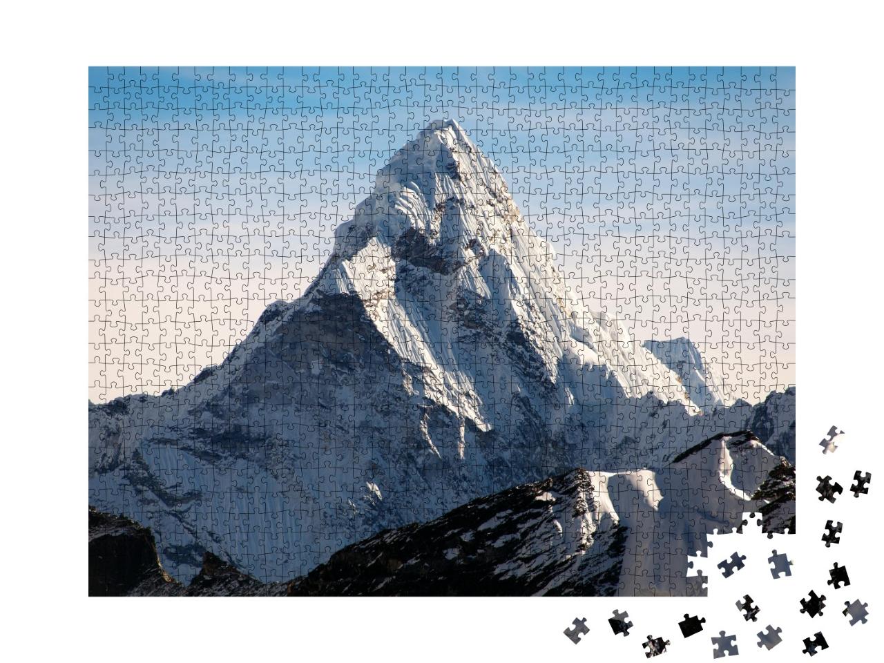 Puzzle de 1000 pièces « Mont Ama Dablam sur le chemin du camp de base de l'Everest, Népal »