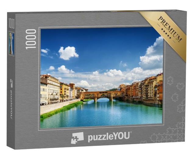 Puzzle de 1000 pièces « Ponte Vecchio sur le fleuve Arno à Florence, Toscane, Italie »