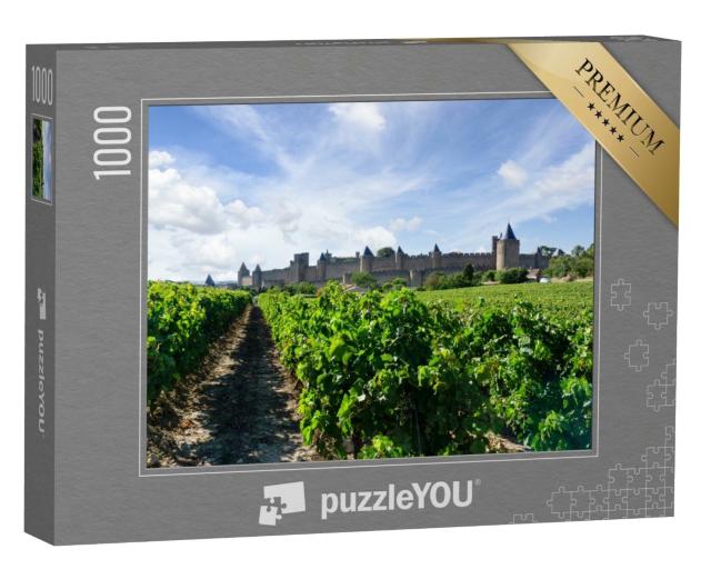 Puzzle de 1000 pièces « Vignes dans les vignobles de Champagne à Carcassonne, France »