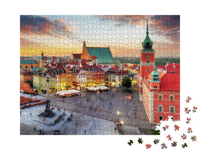 Puzzle de 1000 pièces « Vieille ville de Varsovie, Pologne »