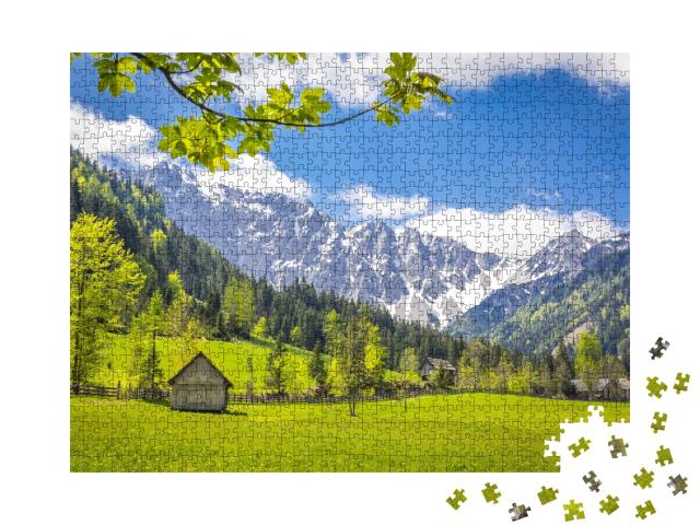 Puzzle de 1000 pièces « Paysage montagneux des Karawanken, Carinthie »