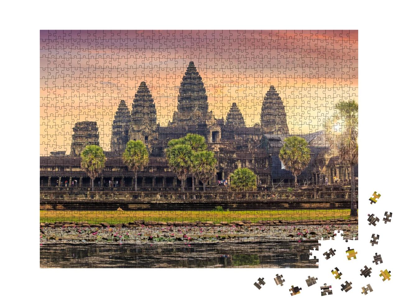 Puzzle de 1000 pièces « Beau lever de soleil sur Angkor Wat, Siem Reap, Cambodge »