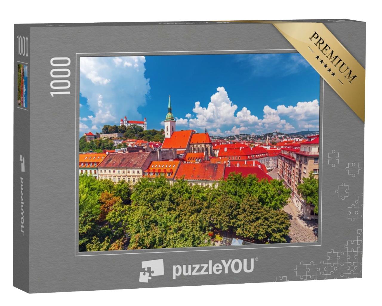 Puzzle de 1000 pièces « Vue sur la vieille ville de Bratislava, Slovaquie »