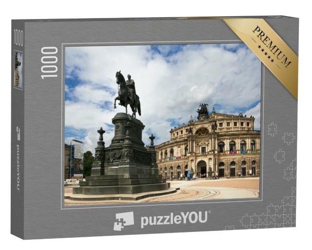 Puzzle de 1000 pièces « Monument au roi Jean sur la place du théâtre de Dresde »