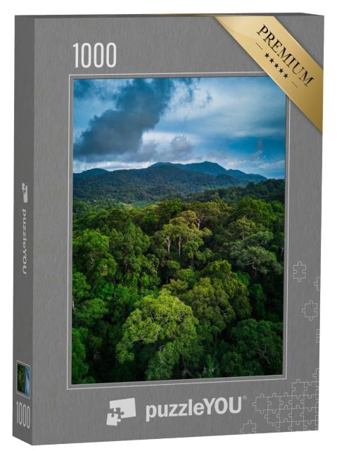 Puzzle de 1000 pièces « Forêt tropicale humide avec collines verdoyantes »