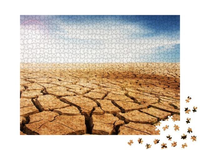 Puzzle de 1000 pièces « Sol désertique sec et fissuré »