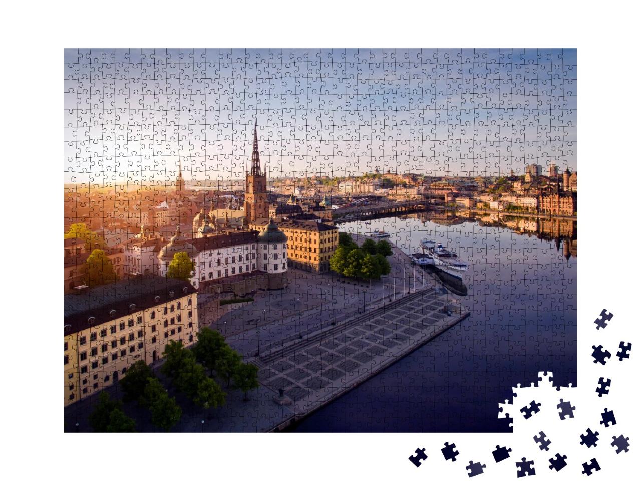 Puzzle de 1000 pièces « Vue aérienne de la ville de Stockholm »