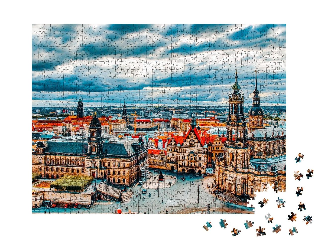 Puzzle de 1000 pièces « Centre historique de la vieille ville de Dresde »