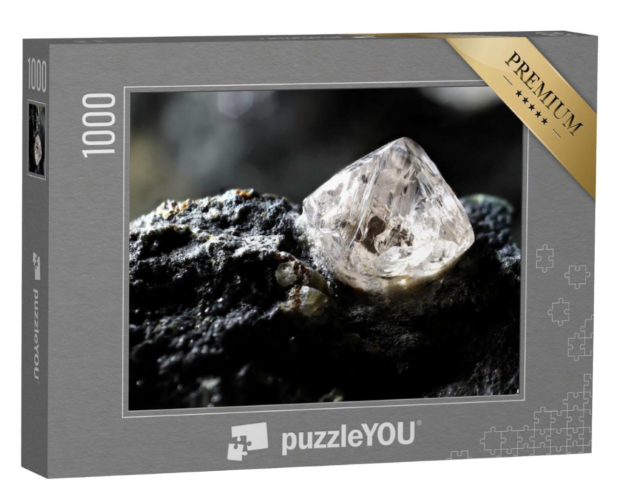 Puzzle de 1000 pièces « Diamant naturel enchâssé dans la kimberlite »