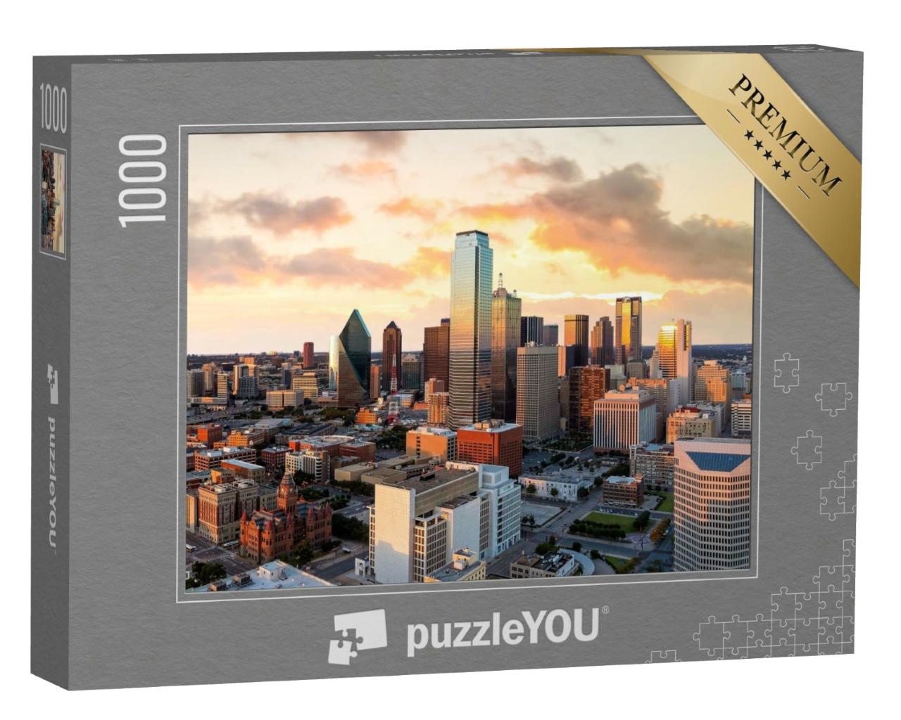 Puzzle de 1000 pièces « Coucher de soleil sur Dallas, Texas »