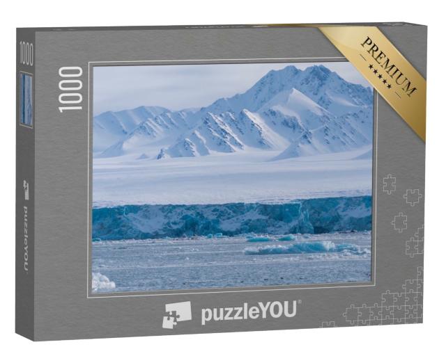 Puzzle de 1000 pièces « Glace et glaciers au coucher du soleil, Svalbard, Norvège »