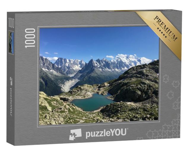 Puzzle de 1000 pièces « Lac Blanc, Mont Blanc près de Chamonix-Mont-Blanc »
