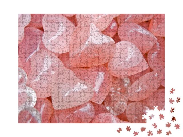 Puzzle de 1000 pièces « Quartz rose en forme de cœur »