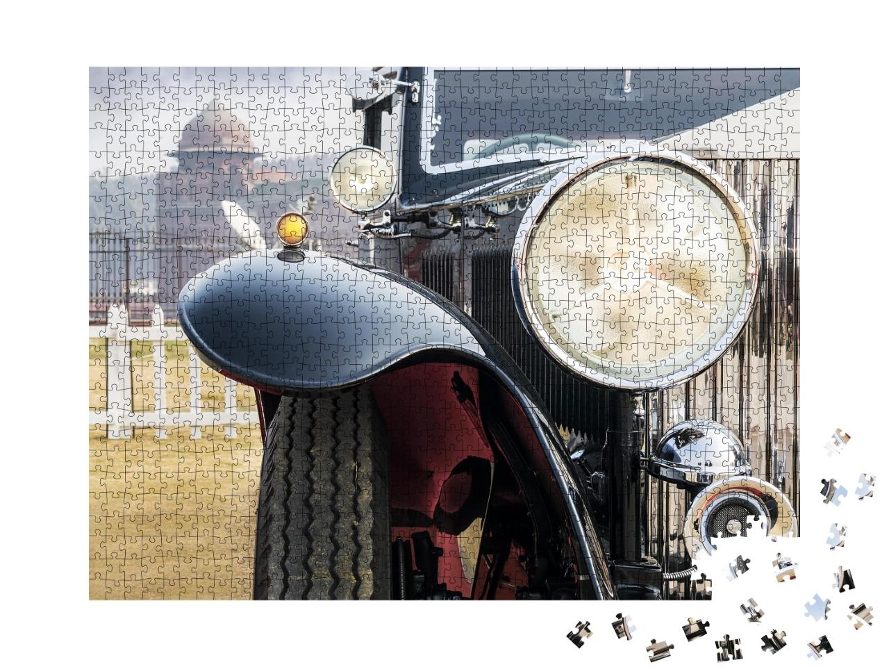 Puzzle de 1000 pièces « Vue de face d'une limousine de collection »