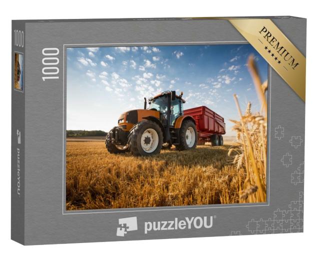 Puzzle de 1000 pièces « Un tracteur lors de la récolte »