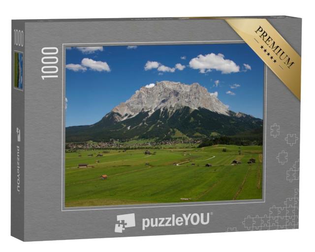 Puzzle de 1000 pièces « Vue de Lermoos sur Ehrwald et Zugspitze, Autriche »