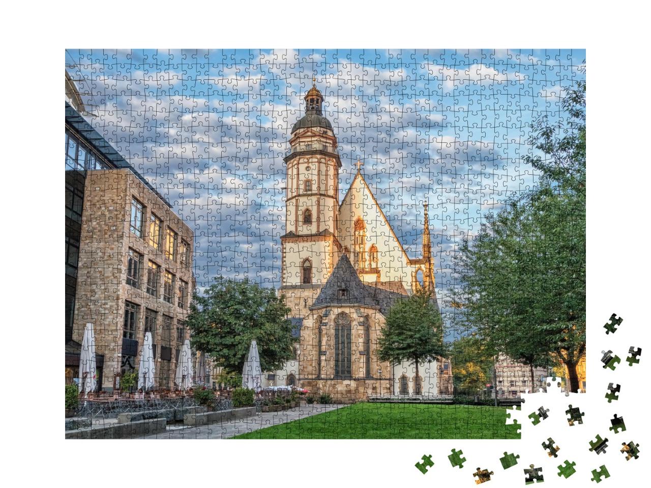 Puzzle de 1000 pièces « Thomaskirche à Leipzig, Saxe, Allemagne »