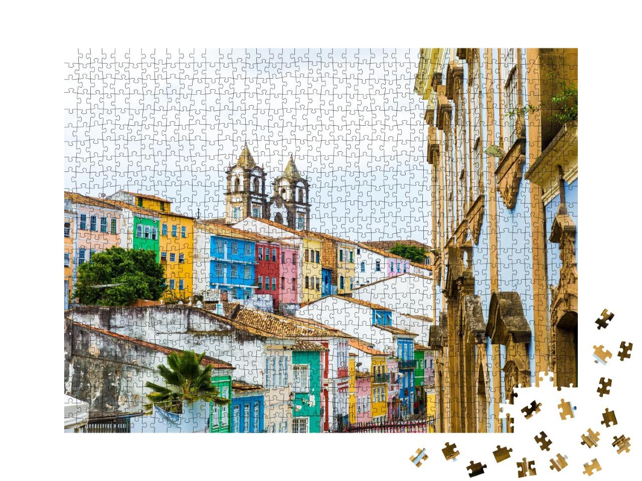 Puzzle de 1000 pièces « Vieille ville de Salvador, Bahia, Brésil »