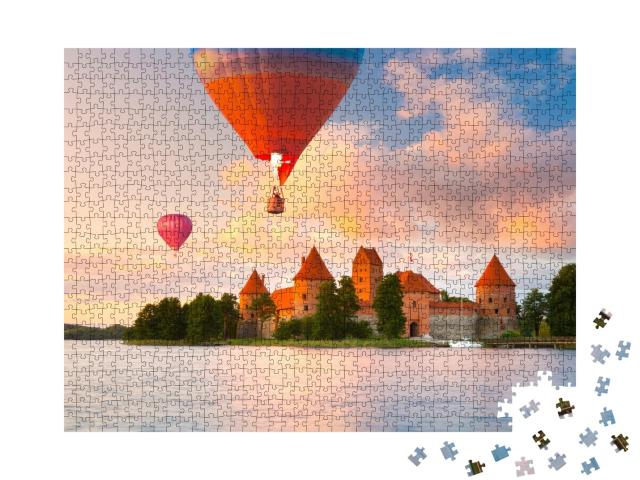 Puzzle de 1000 pièces « Château de briques rouges sur Trakai, Lituanie »