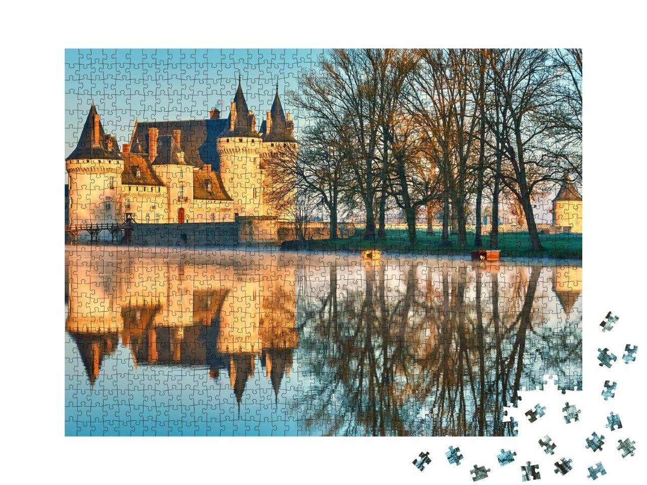 Puzzle de 1000 pièces « Chateau de Sully-sur-Loire im Sonnenuntergang »