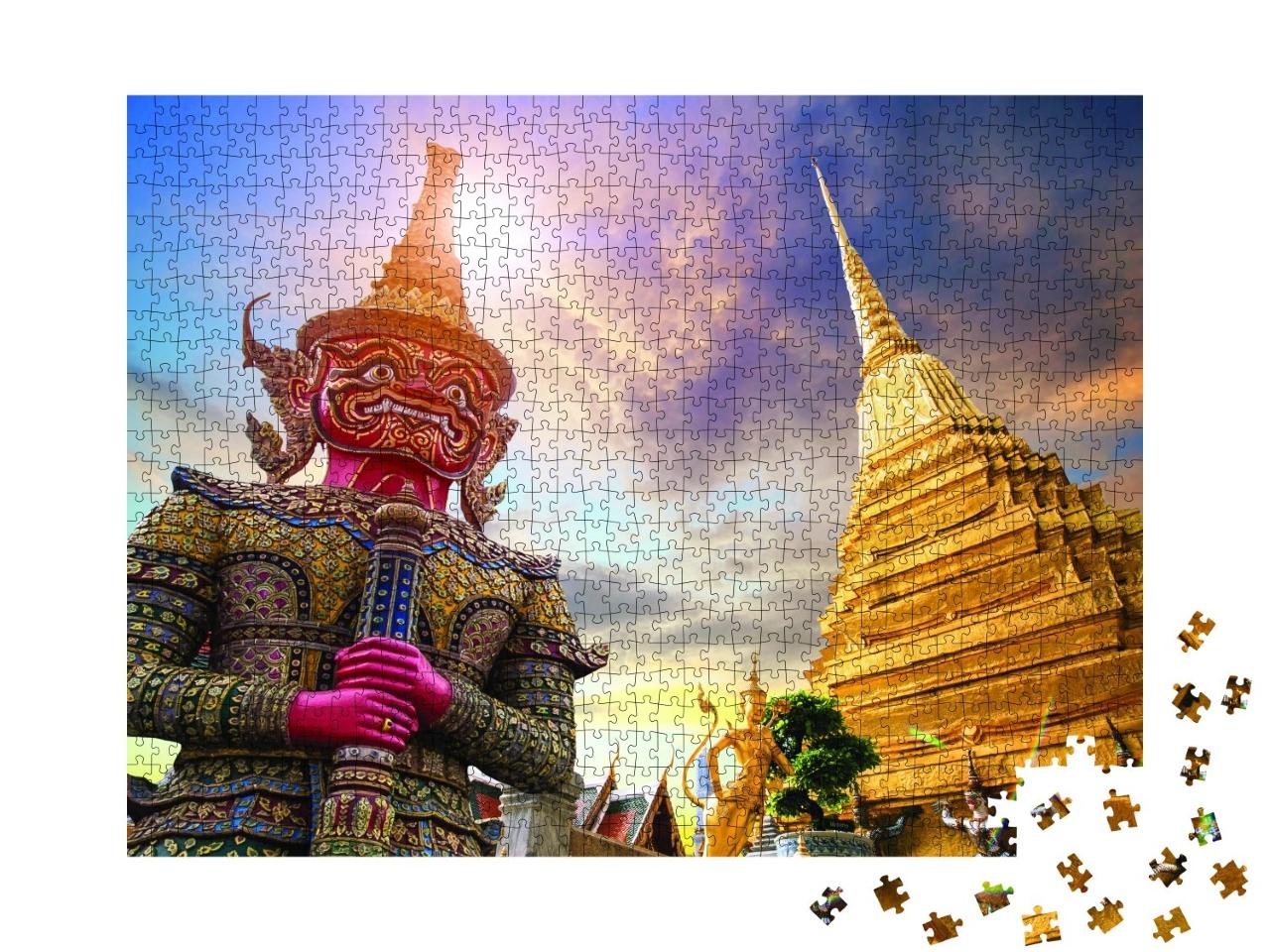 Puzzle de 1000 pièces « Wat Phra Kaew, Tempel des Smaragdbuddhas, Bangkok, Thaïlande »