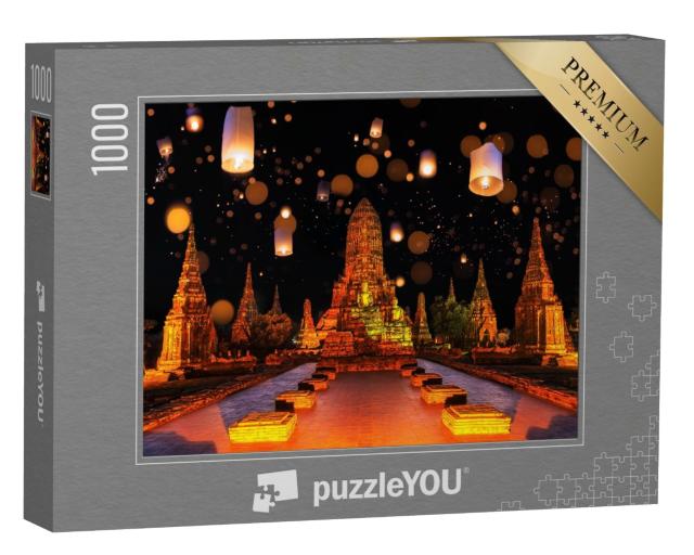 Puzzle de 1000 pièces « Lichterfest à Ayutthaya, Thaïlande »