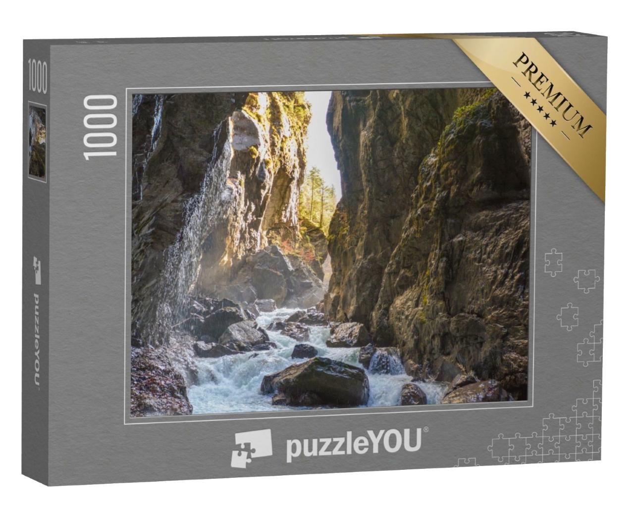 Puzzle de 1000 pièces « Gorge sauvage de Partnach à Garmisch-Partenkirchen, Allemagne »