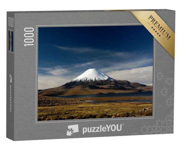 Puzzle de 1000 pièces « Majestueux volcan Parinacota et lac Chungara, Parc national Lauca, Chili »
