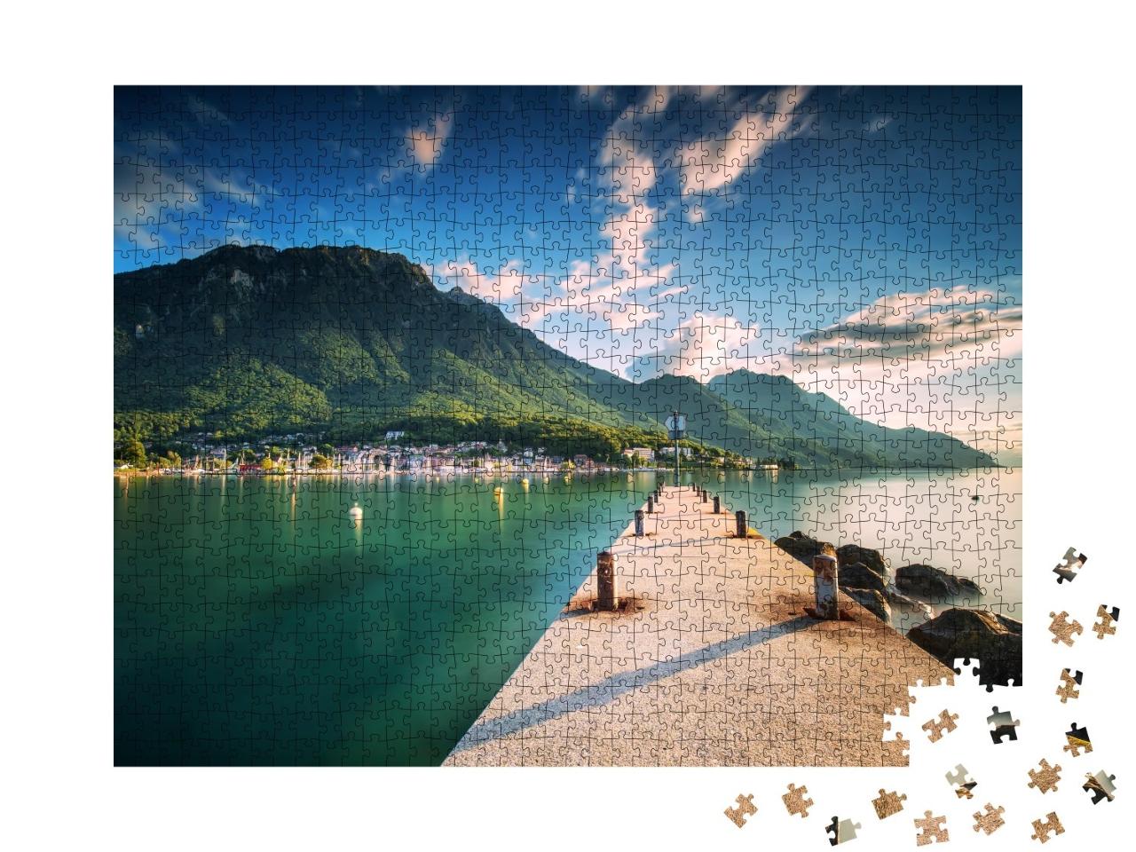 Puzzle de 1000 pièces « Coucher de soleil en Valais, Alpes suisses, Europe »