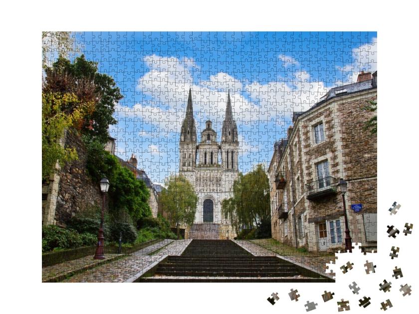 Puzzle de 1000 pièces « Église cathédrale Saint Maurice, Angers, France »