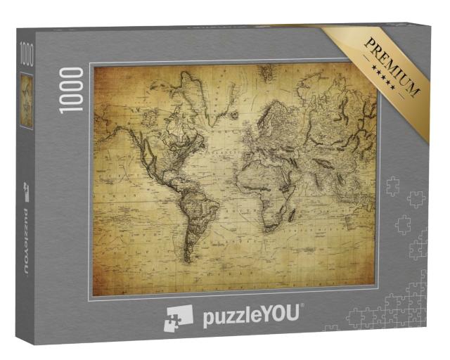 Puzzle de 1000 pièces « Ancienne carte du monde de 1814 »