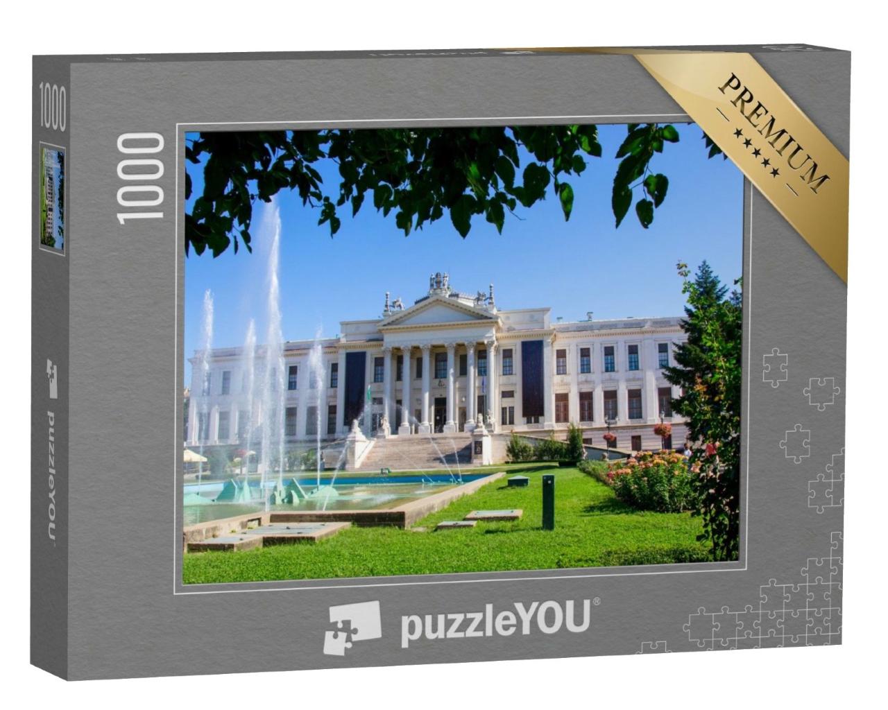 Puzzle de 1000 pièces « La belle roseraie fleurie de Szeged, Hongrie »