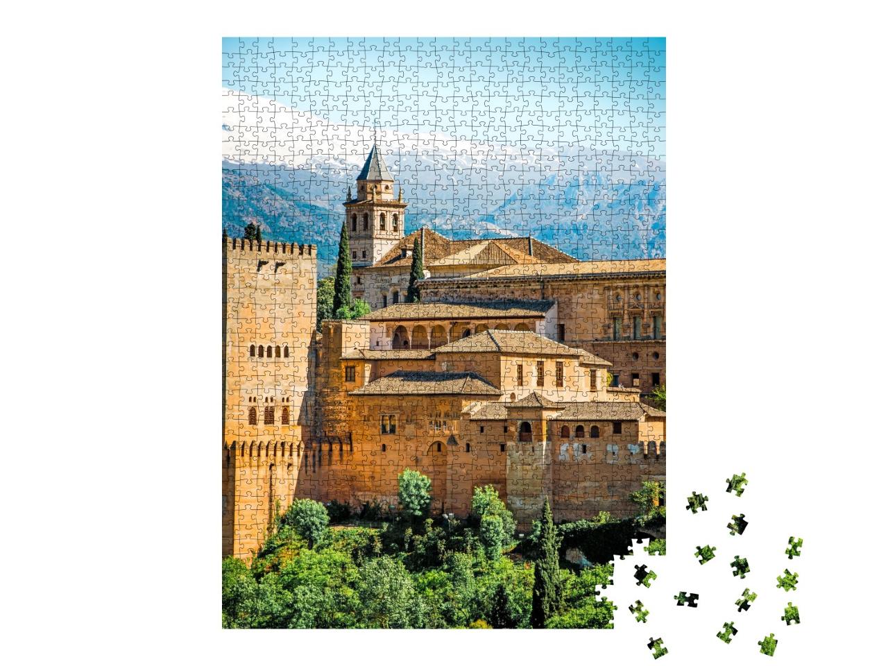 Puzzle de 1000 pièces « Vue sur la célèbre Alhambra, Grenade, Espagne »