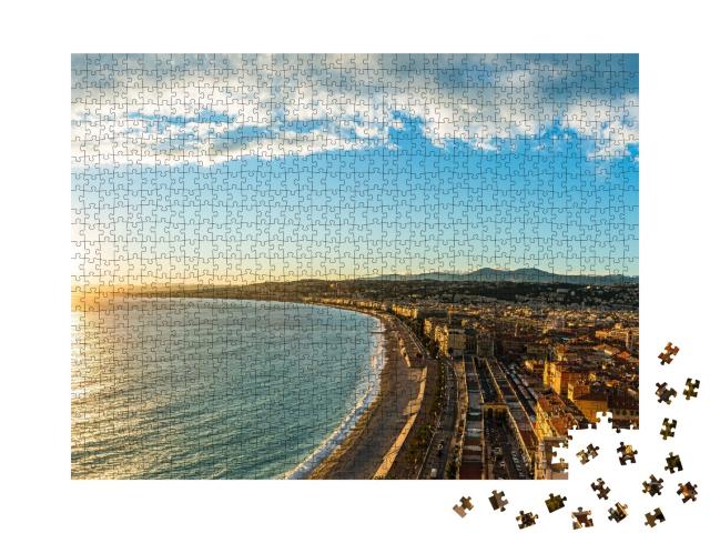 Puzzle de 1000 pièces « Ruines de châteaux à Nice sur la Côte d'Azur »