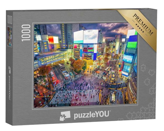 Puzzle de 1000 pièces « Célèbre carrefour de Shibuya à Tokyo, Japon »