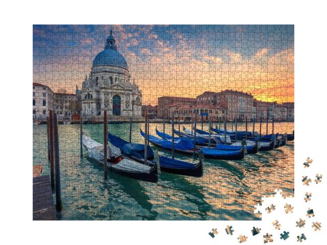 Puzzle de 1000 pièces « Soirée d'ambiance sur le Grand Canal, Venise, Italie »