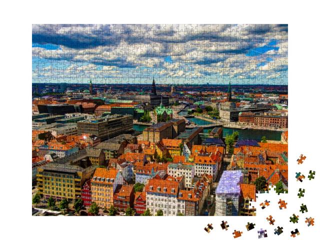 Puzzle de 1000 pièces « Vue de la ville de Copenhague, Danemark »